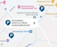 Schönberg: Parkplatz beim Museumsbahnhof