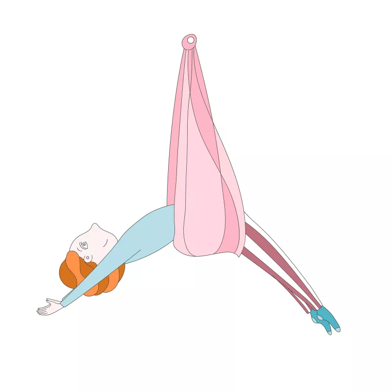 Aerial Yoga - Yoga schwebend im Tuch