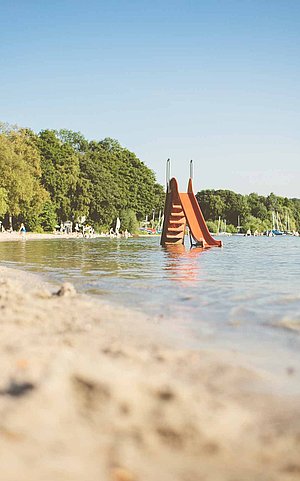 Badestelle, Strand, See, Bosau